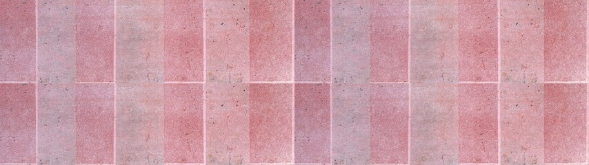 Leinwandbilder - Pink texture of modern vintage retro wall tile, porcelain stoneware, glossy glazed tile slips - Tiles background, seamless pattern
