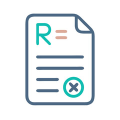 Poster - Document with Result and Cancellation Icon, Illustration