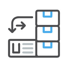 Poster - Inventory Management Icon: Stock Transfer, Warehouse, and Logistics Concept