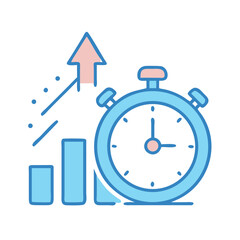 Poster - Time Management for Increased Productivity and Business Growth: Illustration on Black Background