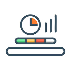 Poster - Data Analytics Dashboard Interface UI Icon with Pie Chart and Bars