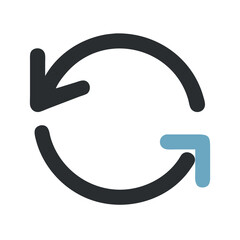 Poster - Refresh icon design, reload arrow, update symbol, cycle motion on black