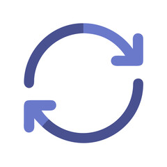 Poster - Circular Arrow Symbol, Reload Icon, Synchronization Icon in Lavender on Black