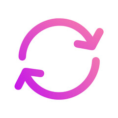 Poster - Pink and Purple Circular Arrows: Refresh, Reload, Loop, Sync, and Process Concept