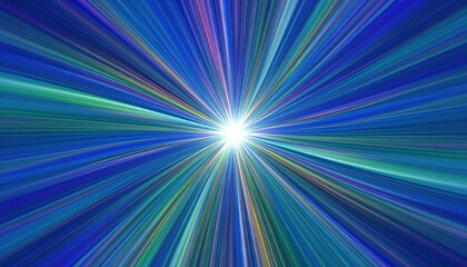 Poster - Radiant light burst abstract background digital art colorful spectrum dynamic viewpoint energy concept