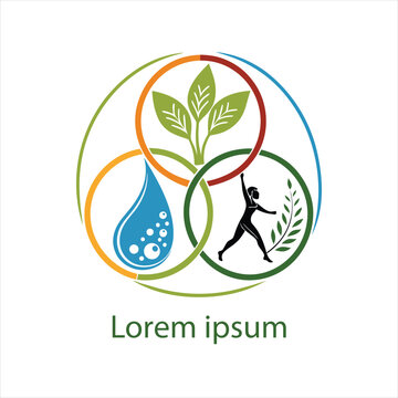 Wellness logo modern vibrant nature
