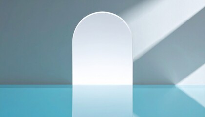 Poster - abstract architectural design element minimalist studio 3d render soft lighting contemporary aesthet