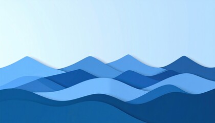 Poster - Flowing ocean waves serene sea digital artwork abstract design aerial view tranquility and calmness