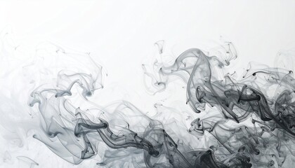 Poster - Flowing smoke patterns abstract art digital artwork minimalist style overhead view creative concept exploration