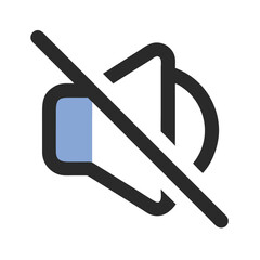 Poster - Mute Sound Icon: Volume Off, Audio Disabled, No Sound Symbol