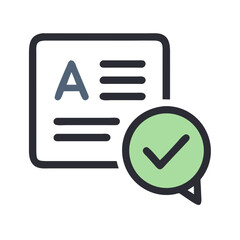 Poster - Document Complete with Check Mark Vector Icon Illustration, Accepted Document File