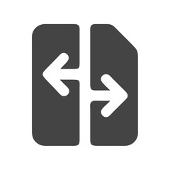 Fototapete - File Transfer Icon: Data Exchange, Migration, and Synchronization Symbol