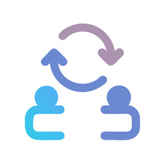 Poster - People Interaction Icon: Collaboration, Communication, Cooperation, and Teamwork Concept