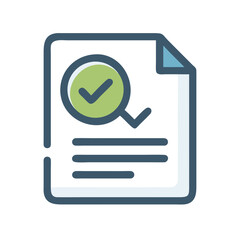 Poster - Document with Checkmark: Approval, Confirmation, and Business Efficiency Icon