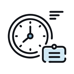 Poster - Time Management: Clock, Note, and Task List Icon for Productivity