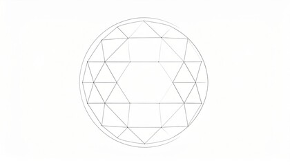 Poster - Geometric pattern design digital art visual representation abstract top view creative geometry for graphic design