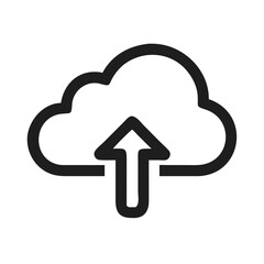 Poster - Cloud Upload Icon: Data Transfer, Backup, Technology, and Connectivity