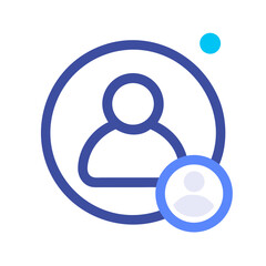 Poster - User Management Icon: Account, Subaccount, Profile, and Notification, Flat Design