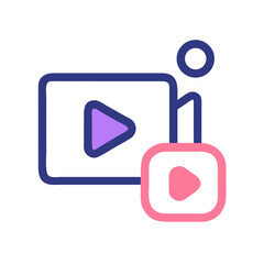 Poster - Video Icons: Vector Play Button, Multimedia Content, Video Tutorials Design