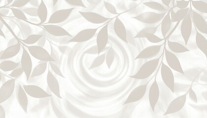 Poster - Calm water ripples with delicate leaves serene natural setting abstract background aesthetic viewpoint peaceful concept