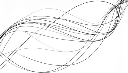 Poster - Dynamic black wave patterns abstract art graphic design minimalist environment artistic perspective visual flow