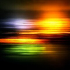 Leinwandbilder - Abstract Gradient with Dynamic Horizontal Lines, Vibrant Colors in a Dark Backdrop, Modern Art 