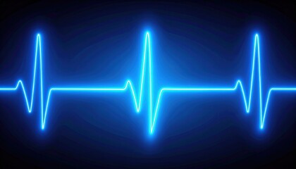 Poster - Heartbeat rhythm visualization digital art medical concept technology environment abstract viewpoint