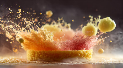 Poster - splash photography of colorful liquid explosion high speed photography studio shot art project