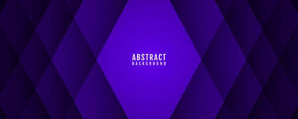 Poster - 3d purple geometric abstract background overlap layer on dark space with polygon effect decoration. 