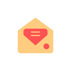 Poster - Stylized Envelope Icon Representing Communication and Message Delivery in Modern Digital Stationery Design