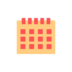 Poster - Colorful Stationery Calendar Icon Representing Monthly Planning and Organization Features for Time Management in a Modern Workspace