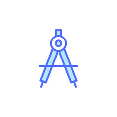Poster - Geometric Compass Icon Representing Precision and Creativity in Stationery Design and Technical Drafting Tools