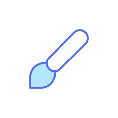 Poster - Colorful Icon Of A Paintbrush On A Minimalist Stationery Background Symbolizing Creativity And Artistic Tools For Design Projects