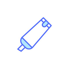 Poster - Blue Stationery Icon Including a Stylized Illustration of a Marker Tool on a Simple White Background for Office and School Use