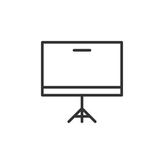 Poster - Easel With Whiteboard Ready For Presentation In Modern Office Space For Creative Educational Training And Business Meetings