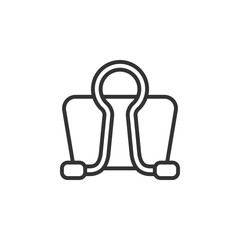 Poster - Minimalist Binder Clip Icon Representing Office Stationery and Organizational Tools for Streamlined Workspace Efficiency and Professionalism