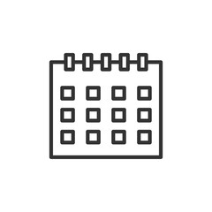 Poster - Minimalist Calendar Icon Design for Stationery and Organization Tools in a Simple Style Representing Time Management and Scheduling Activities