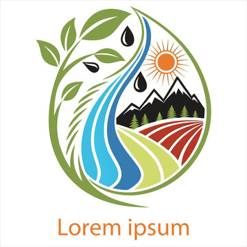 Wellness logo modern vibrant nature