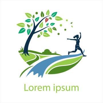 Wellness logo modern vibrant nature