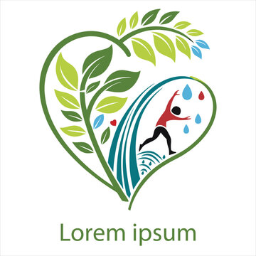Wellness logo modern vibrant nature