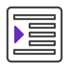 Poster - Abstract graphic icon symbolizing content navigation with a geometric element