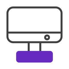 Poster - Stylized Computer Icon Emphasizing Design Simplicity and Modern Visual Aesthetic