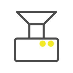 Poster - Minimalist industrial design illustration of a stylized machine equipment