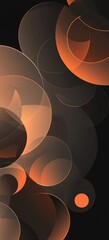 Poster - Abstract orange circles dark background design website header