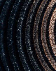 Poster - An exquisite black and gold spiral design with a stunning spiral center creating a bold statement