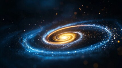 Wall Mural - captivating spiral galaxy with glowing stars and cosmic dust