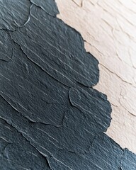 Poster - A striking black and white wall featuring geometric patterns and textures for modern interior design