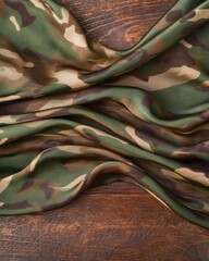 Poster - Camouflage fabric with intricate patterns ideal for military gear and outdoor apparel use