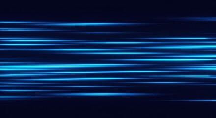 Poster - Abstract Blue Light Streaks Background Digital Art Design Graphic Image