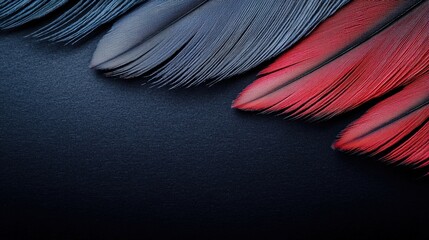Poster - A colorful collection of natural feathers displayed together in a beautifully arranged group